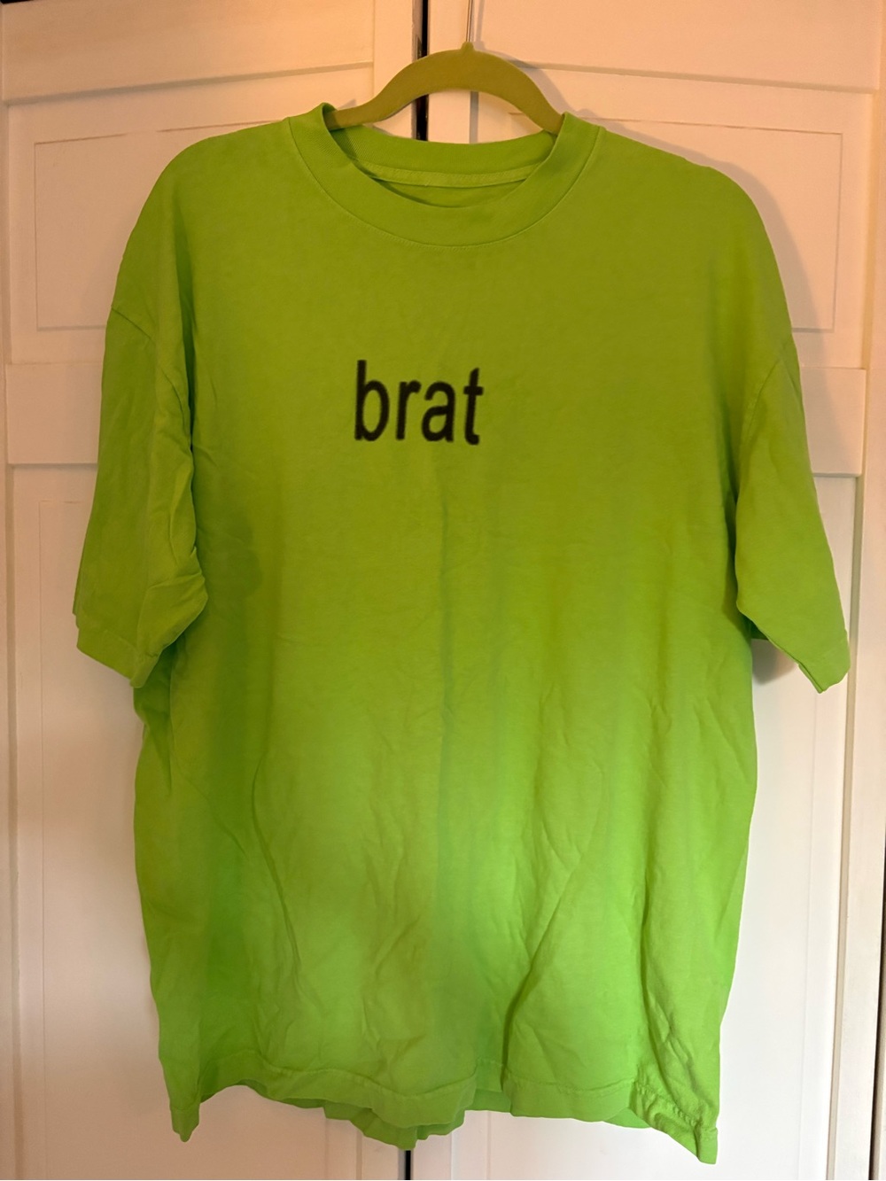 Charli XCX Brat concert short Sleeve Tee in Lime Green